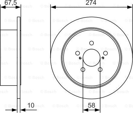 BOSCH 0 986 479 A82 - Bremžu diski adetalas.lv