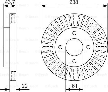 BOSCH 0 986 479 A87 - Bremžu diski adetalas.lv