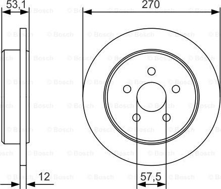 BOSCH 0 986 479 B08 - Bremžu diski adetalas.lv