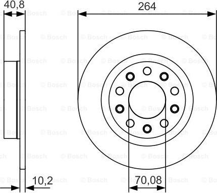 BOSCH 0 986 479 C41 - Bremžu diski adetalas.lv