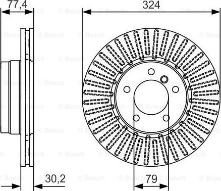 BOSCH 0 986 479 D39 - Bremžu diski adetalas.lv