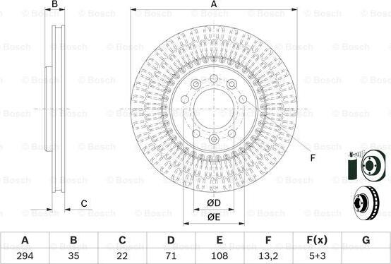 BOSCH 0 986 479 E32 - Bremžu diski adetalas.lv