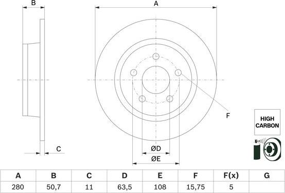 BOSCH 0 986 479 G71 - Bremžu diski adetalas.lv