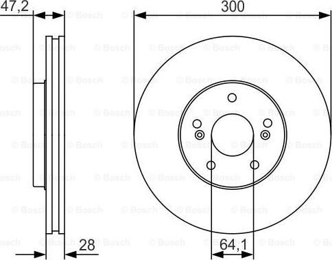 BOSCH 0 986 479 R47 - Bremžu diski adetalas.lv