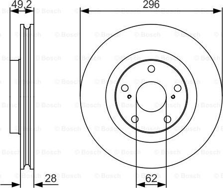 BOSCH 0 986 479 R33 - Bremžu diski adetalas.lv