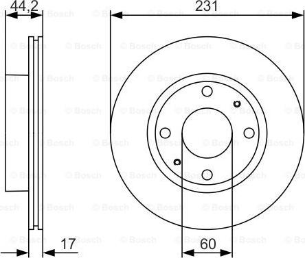 BOSCH 0 986 479 R23 - Bremžu diski adetalas.lv