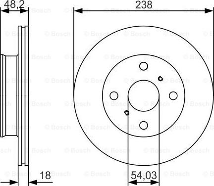 BOSCH 0 986 479 R75 - Bremžu diski adetalas.lv