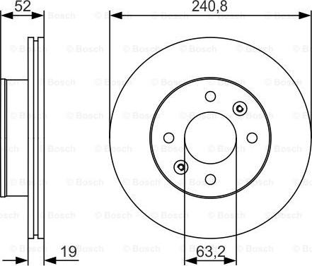 BOSCH 0 986 479 R71 - Bremžu diski adetalas.lv