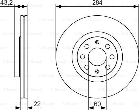 BOSCH 0 986 479 S91 - Bremžu diski adetalas.lv