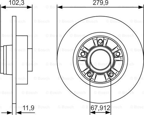 BOSCH 0 986 479 S44 - Bremžu diski adetalas.lv