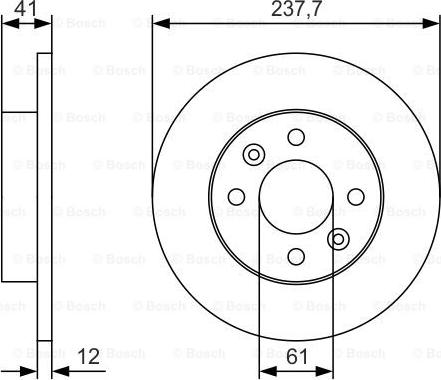 BOSCH 0 986 479 S45 - Bremžu diski adetalas.lv