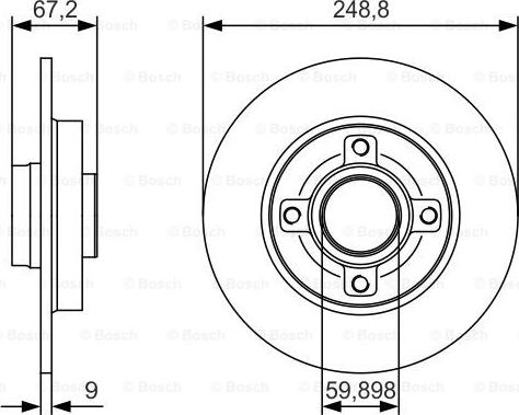 BOSCH 0 986 479 S42 - Bremžu diski adetalas.lv