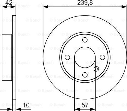 BOSCH 0 986 479 S52 - Bremžu diski adetalas.lv