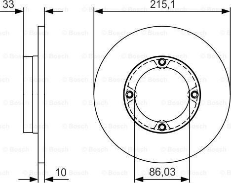 BOSCH 0 986 479 S69 - Bremžu diski adetalas.lv