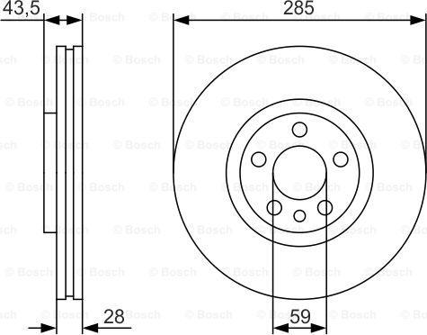 BOSCH 0 986 479 S62 - Bremžu diski adetalas.lv