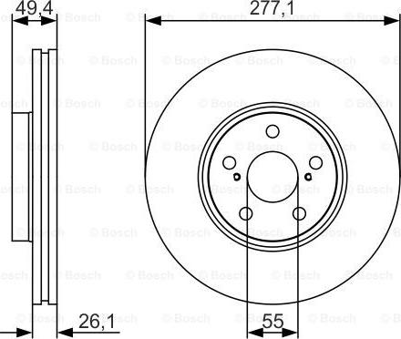 BOSCH 0 986 479 S09 - Bremžu diski adetalas.lv