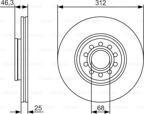 BOSCH 0 986 479 S23 - Bremžu diski adetalas.lv