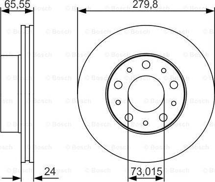 BOSCH 0 986 479 S70 - Bremžu diski adetalas.lv