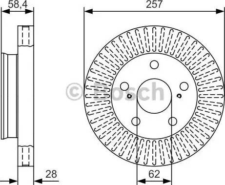 BOSCH 0 986 479 T43 - Bremžu diski adetalas.lv