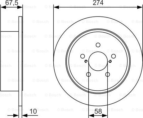 BOSCH 0 986 479 T51 - Bremžu diski adetalas.lv