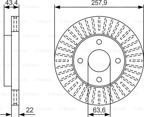 BOSCH 0 986 479 T66 - Bremžu diski adetalas.lv