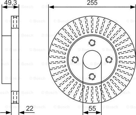 BOSCH 0 986 479 T11 - Bremžu diski adetalas.lv