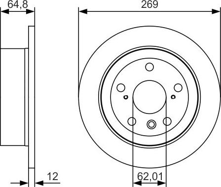 BOSCH 0 986 479 T13 - Bremžu diski adetalas.lv