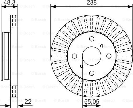 BOSCH 0 986 479 T82 - Bremžu diski adetalas.lv