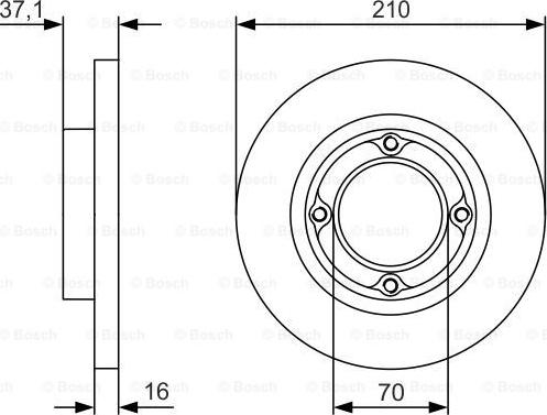 BOSCH 0 986 479 U96 - Bremžu diski adetalas.lv