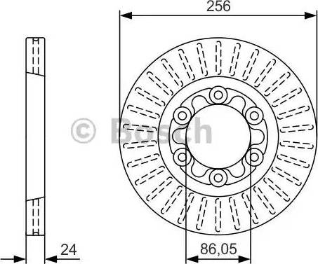 BOSCH 0 986 479 U98 - Bremžu diski adetalas.lv