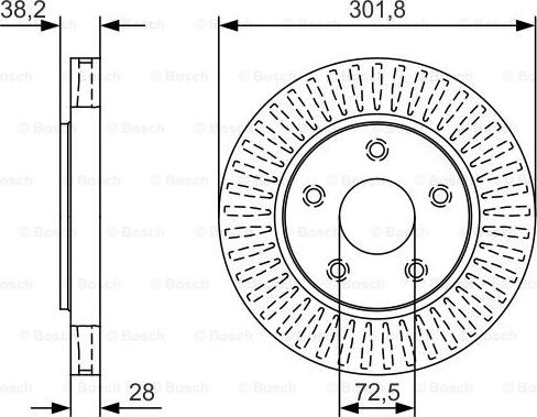 BOSCH 0 986 479 U45 - Bremžu diski adetalas.lv