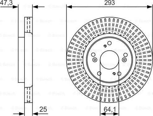 BOSCH 0 986 479 U63 - Bremžu diski adetalas.lv