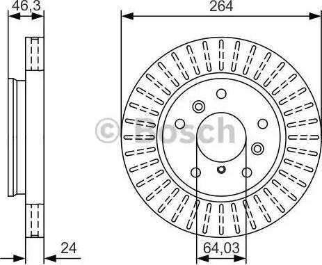 BOSCH 0 986 479 U26 - Bremžu diski adetalas.lv