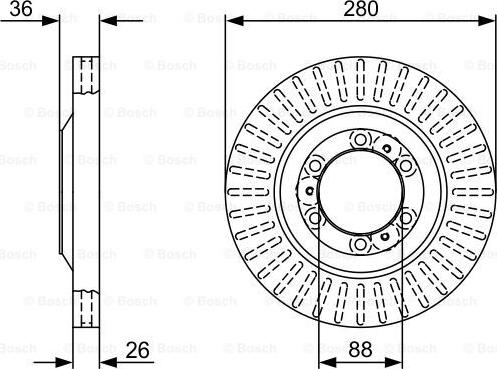 BOSCH 0 986 479 V88 - Bremžu diski adetalas.lv