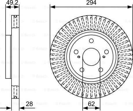 BOSCH 0 986 479 W40 - Bremžu diski adetalas.lv