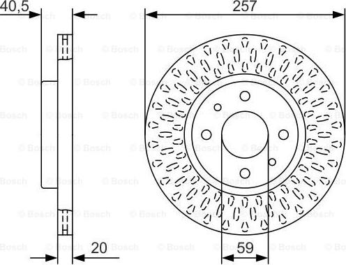 BOSCH 0 986 479 W68 - Bremžu diski adetalas.lv