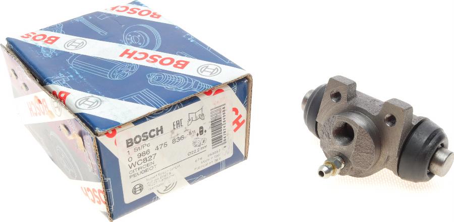 BOSCH 0 986 475 836 - Riteņa bremžu cilindrs adetalas.lv