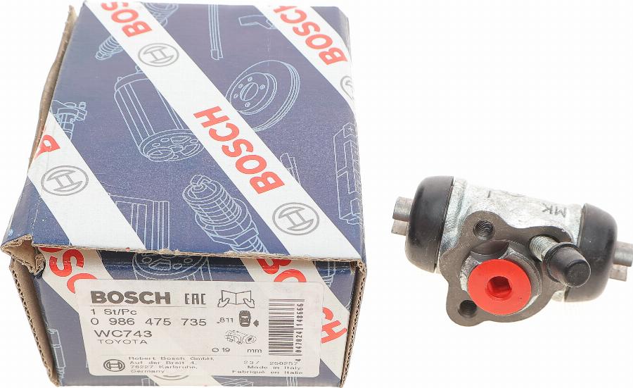 BOSCH 0 986 475 735 - Riteņa bremžu cilindrs adetalas.lv