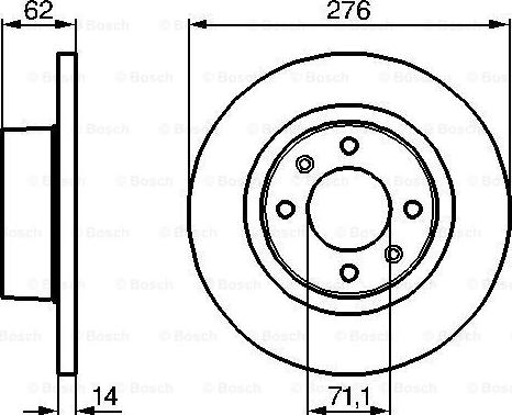 BOSCH 0 986 478 981 - Bremžu diski adetalas.lv