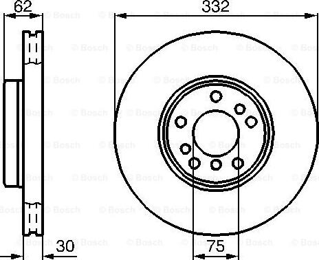 BOSCH 0 986 478 973 - Bremžu diski adetalas.lv