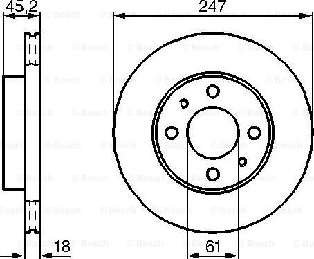 BOSCH 0 986 478 459 - Bremžu diski adetalas.lv