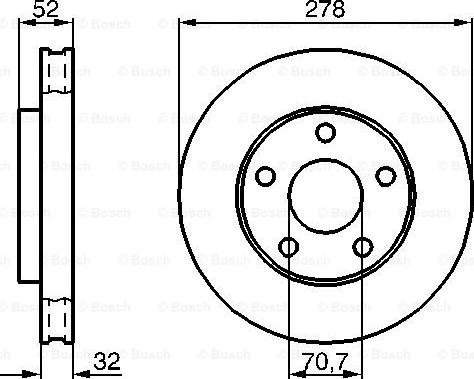 BOSCH 0 986 478 486 - Bremžu diski adetalas.lv