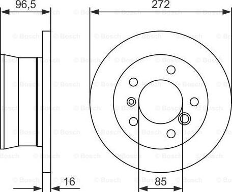 BOSCH 0 986 479 B33 - Bremžu diski adetalas.lv