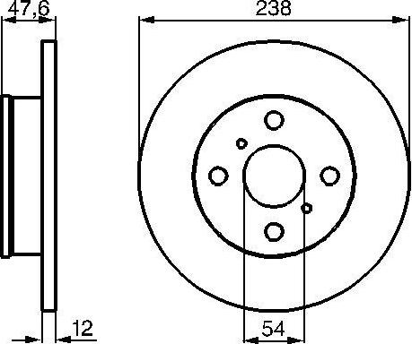 BOSCH 0986478506 - Bremžu diski adetalas.lv