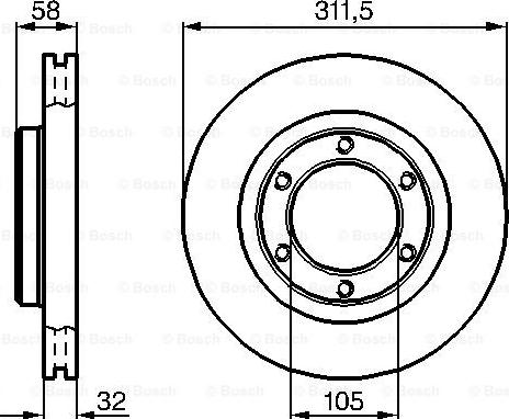 BOSCH 0 986 478 580 - Bremžu diski adetalas.lv