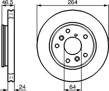 BOSCH 0 986 478 523 - Bremžu diski adetalas.lv