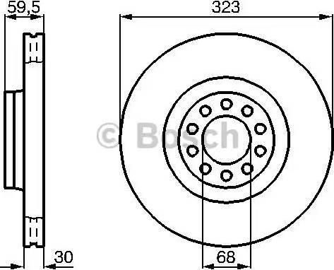 BOSCH 0 986 478 575 - Bremžu diski adetalas.lv