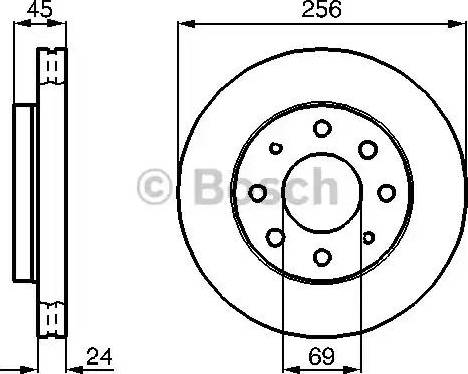 BOSCH 0 986 478 654 - Bremžu diski adetalas.lv