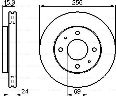 BOSCH 0 986 478 652 - Bremžu diski adetalas.lv