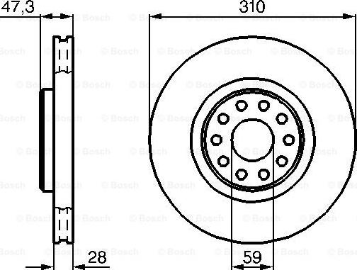 BOSCH 0 986 478 669 - Bremžu diski adetalas.lv